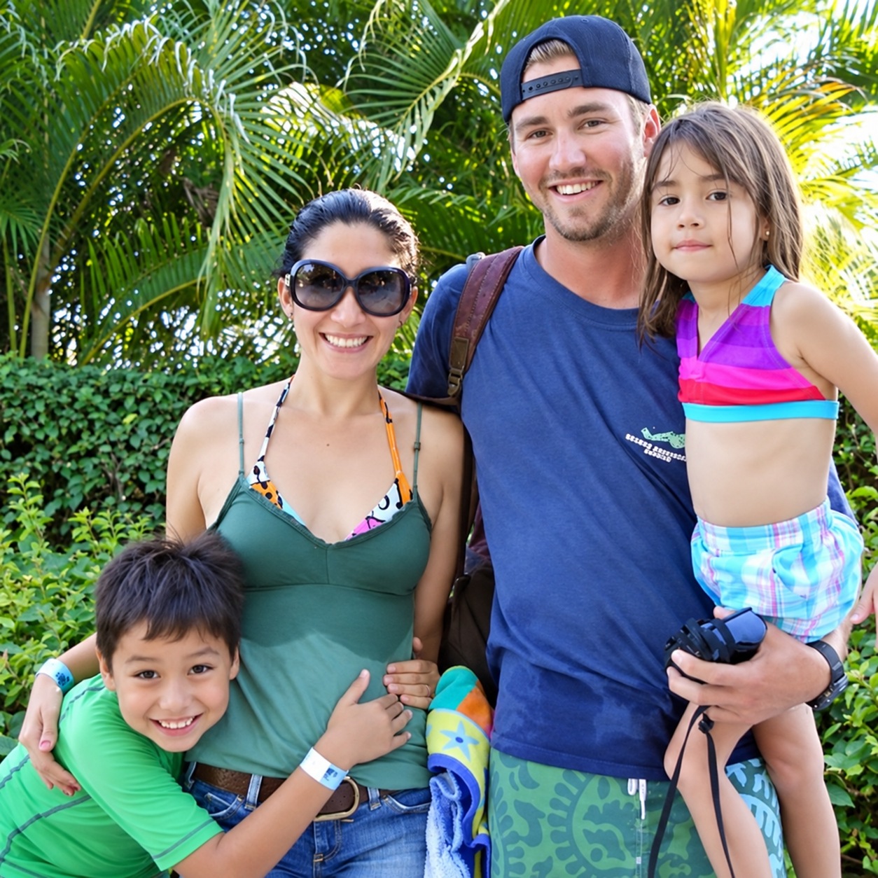 The four of us on a tropical day