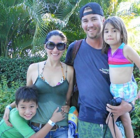 The four of us on a tropical day