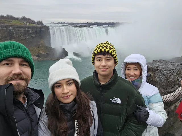 The four of us together at Niagara Falls