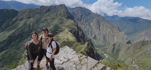 Family together in the mountains of Peru