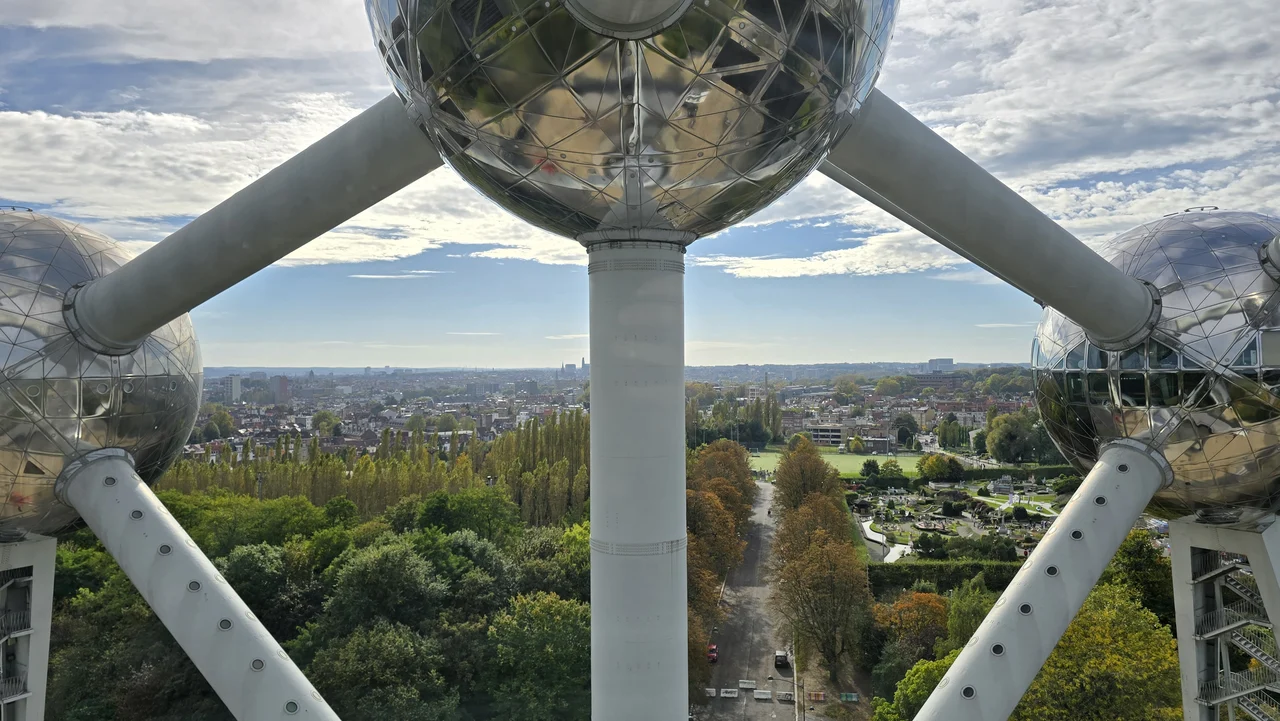 A view from the Atomium in Brussels, Belgium
