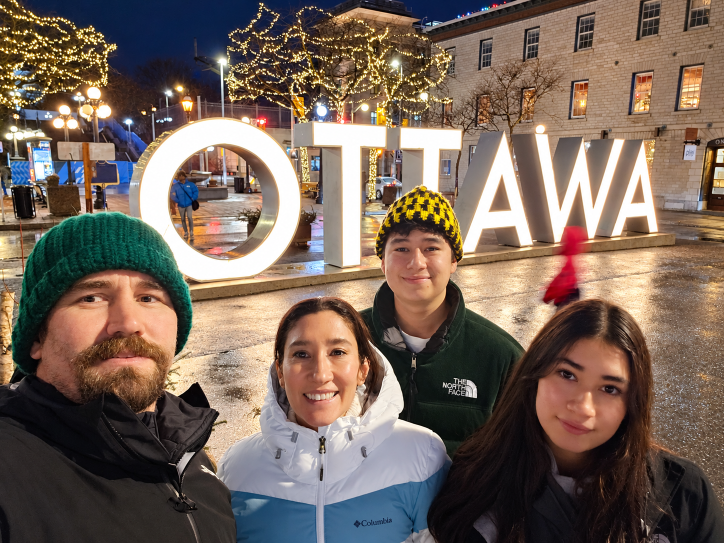 The family together in Ottawa, Canada