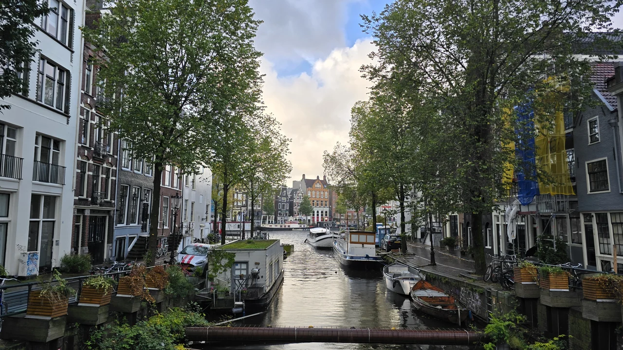 A canal in Amsterdam, Netherlands