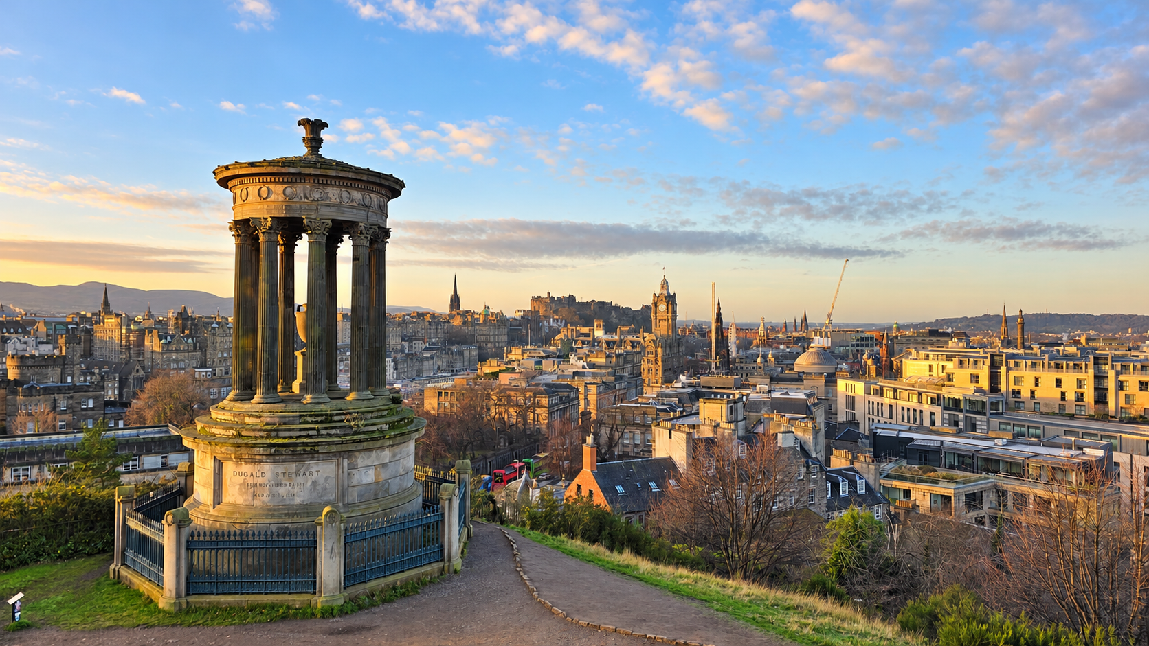 Edinburgh skyline in Scotland