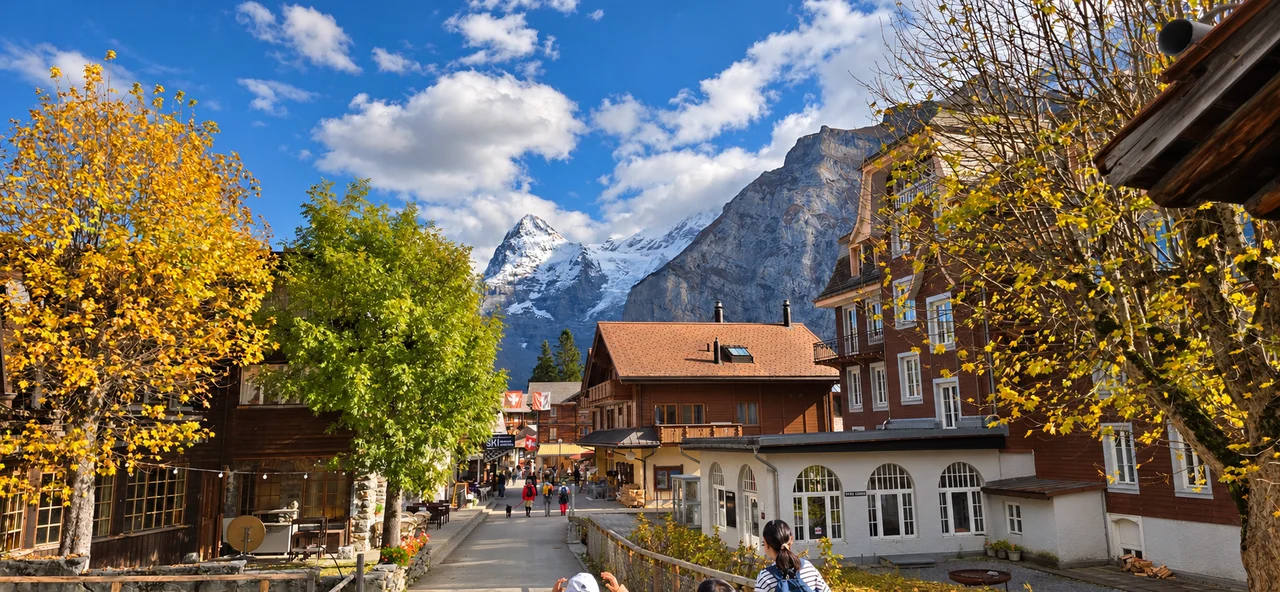 A village in the Swiss Alps