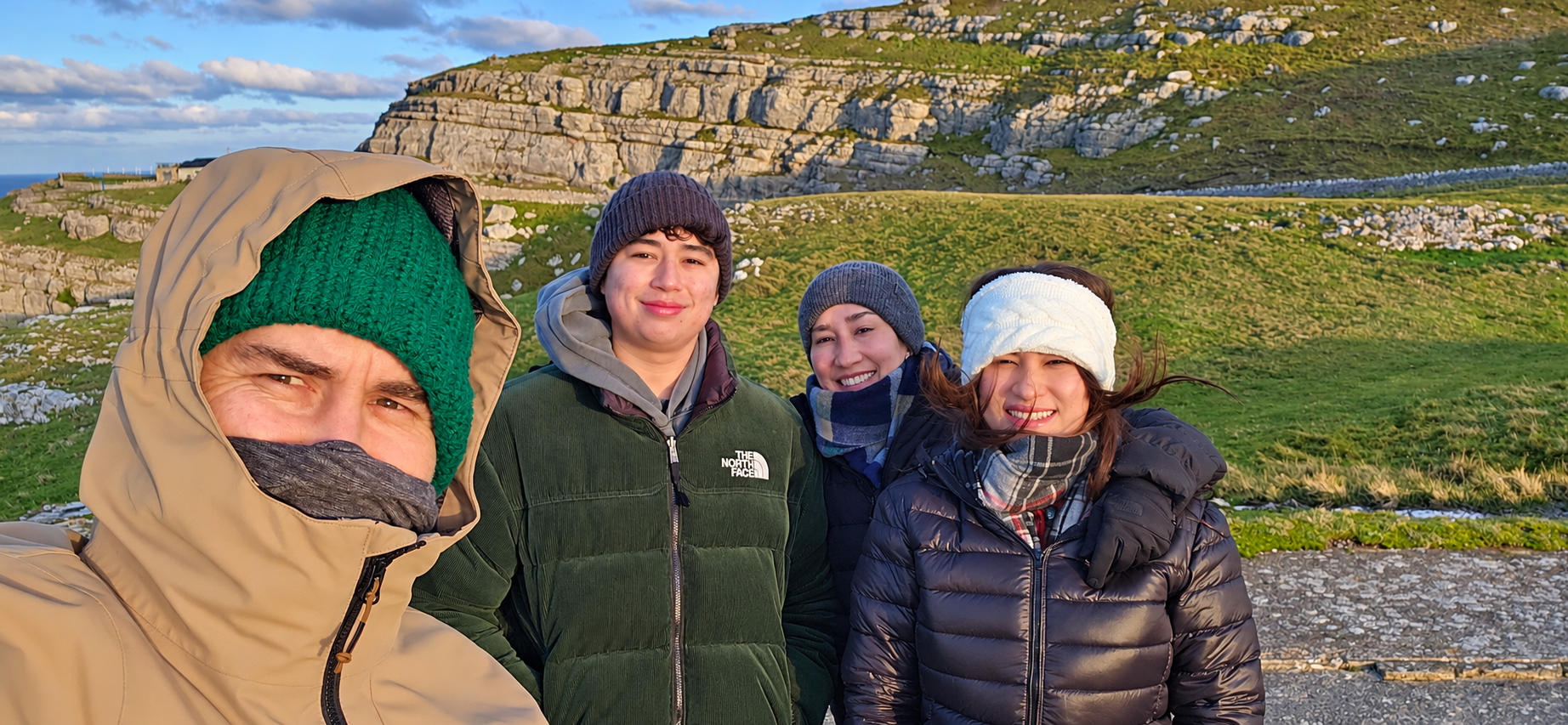 The family together in Wales
